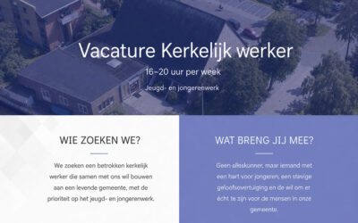 Vacture Kerkelijk werker 16-20 uur